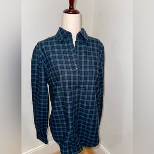 Brooks Brothers Blue and Green lightweight flannel shirt